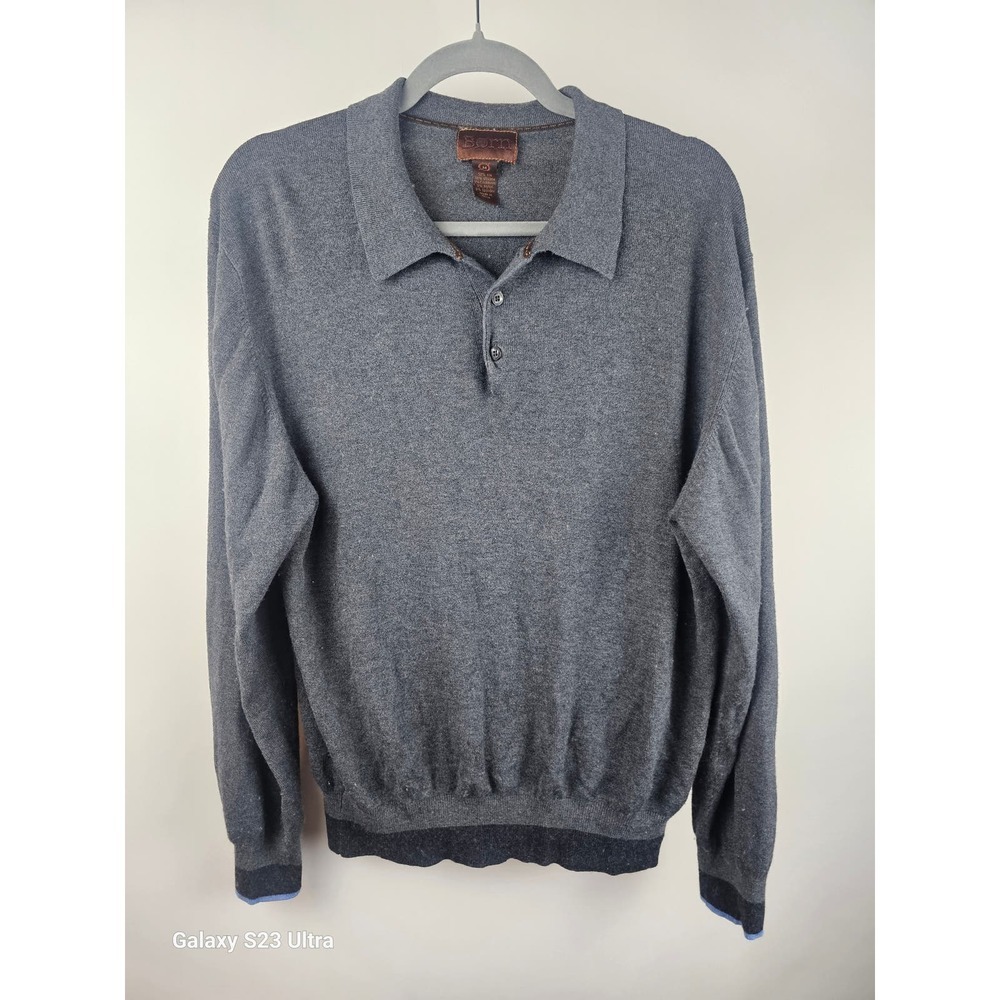 Men's BORN sweater, szM, silk/cashmere blend, long sleeve pullover